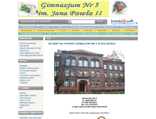 Tablet Screenshot of gim5raciborz.szkoly.interklasa.pl